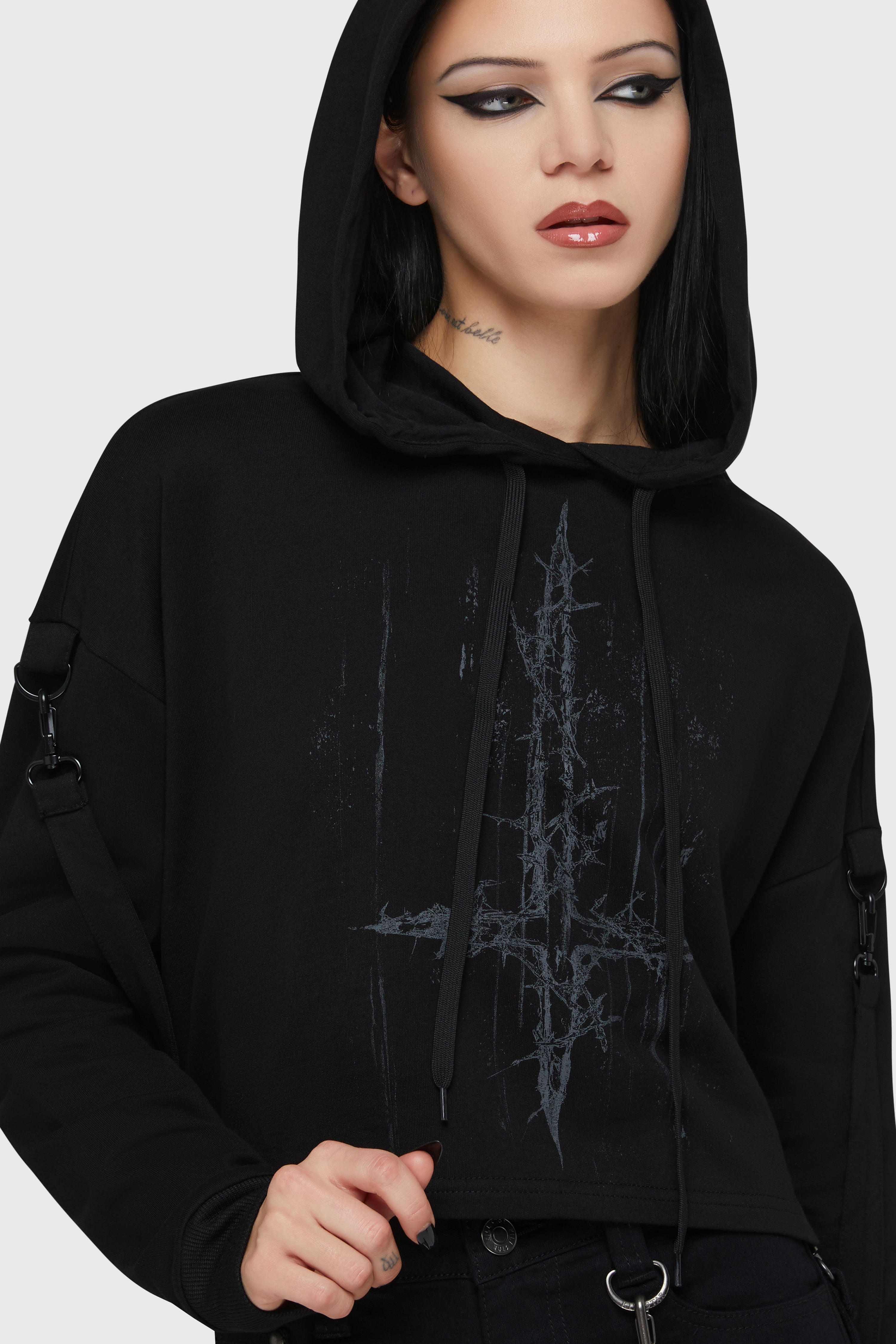 Final Dictvm Crop Hoodie ‐ KILLSTAR