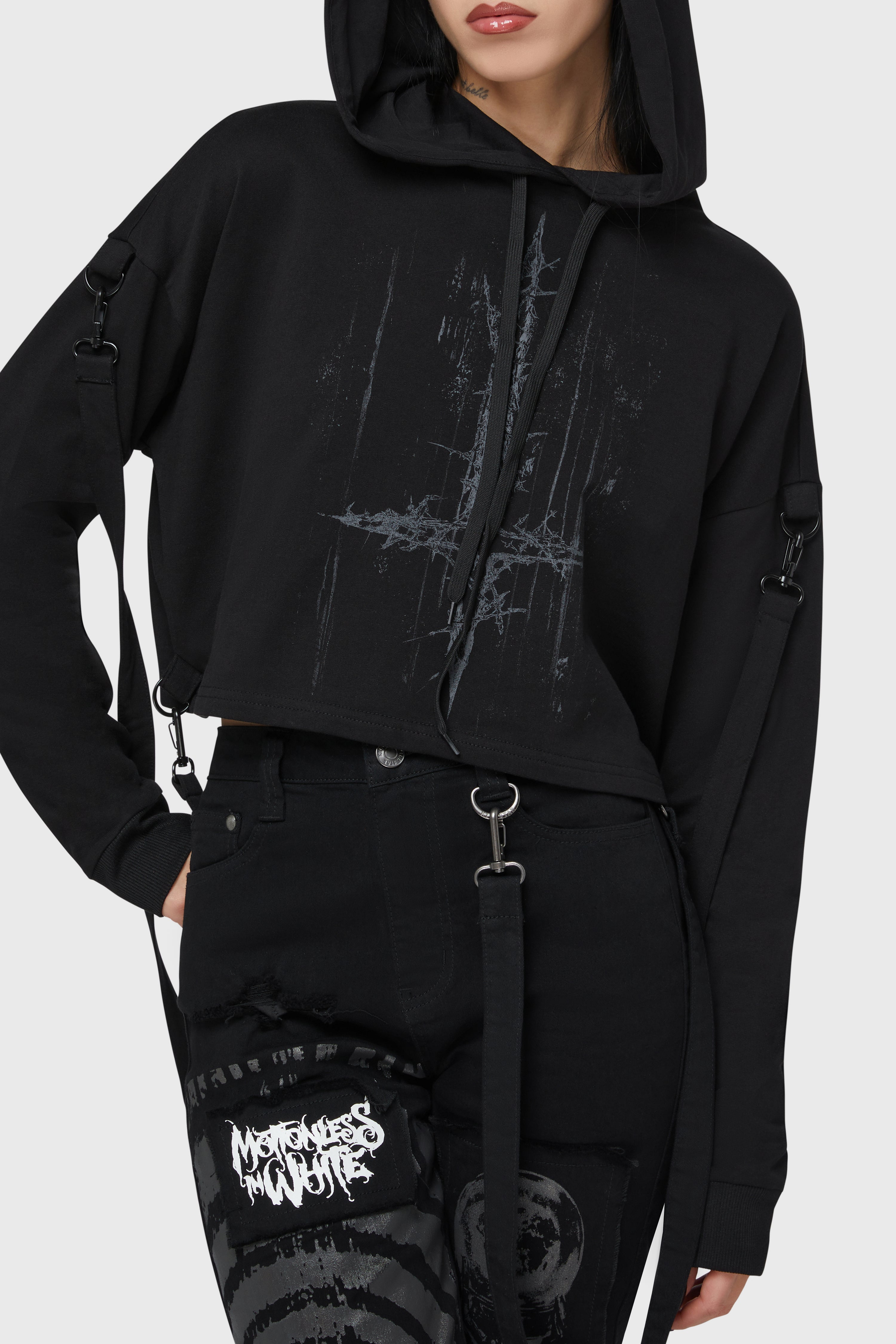 Final Dictvm Crop Hoodie ‐ KILLSTAR