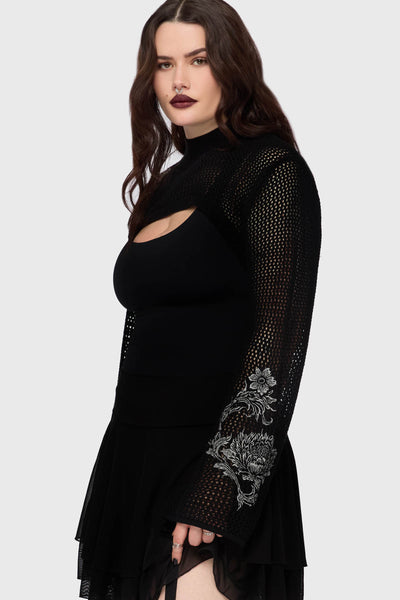 Gaia Adorned Knit Bolero