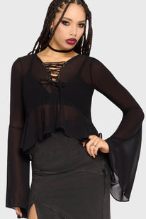 Gaia Adorned Long Sleeve Top