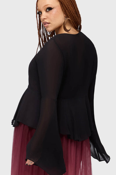 Gaia Adorned Long Sleeve Top