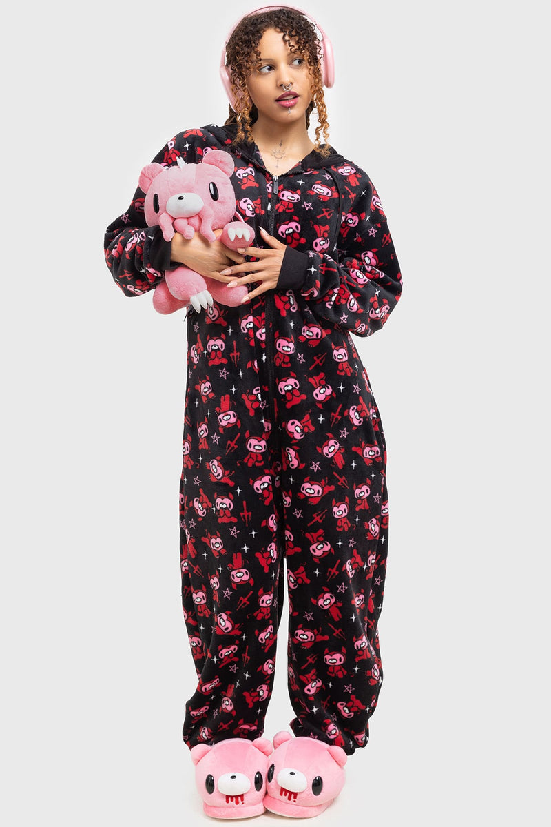 Gloomy Horns Fleece Onesie Killstar