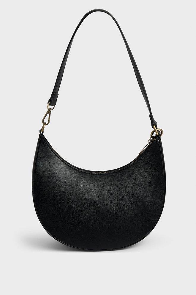 Gold Lock Embroidered Shoulder Bag