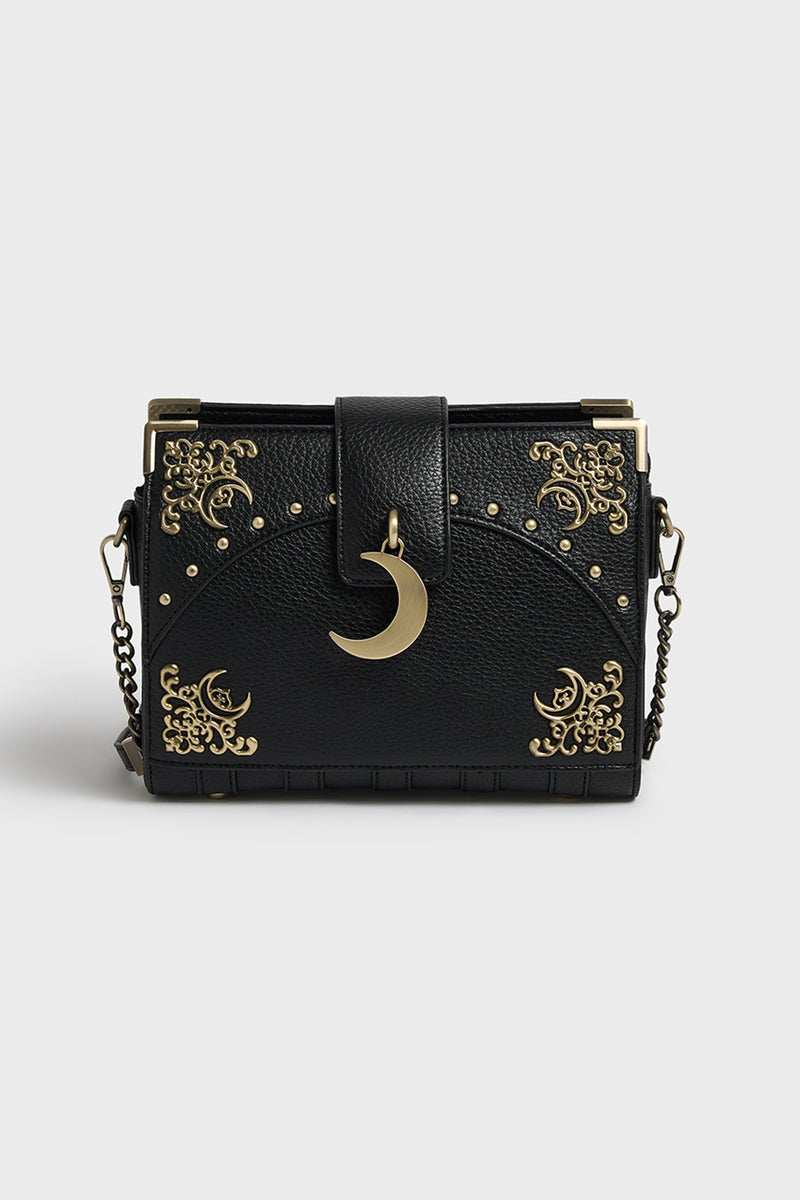 Gold Moon Charm Crossbody Bag