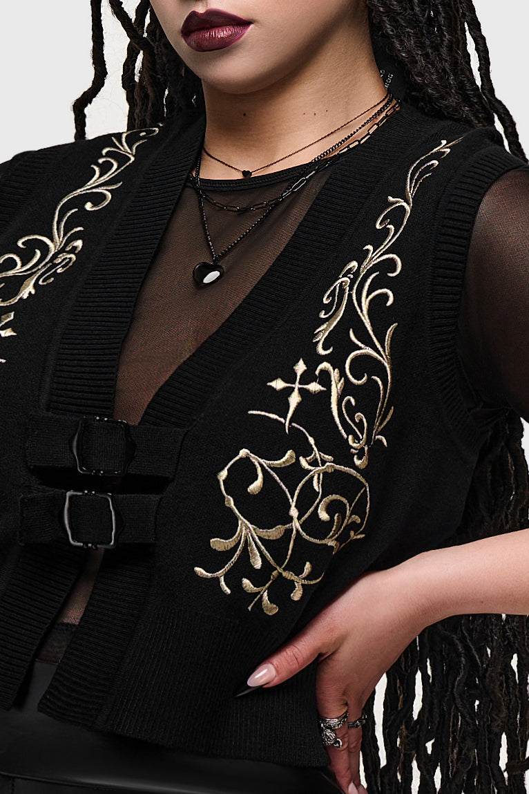 Golden Spire Knitted Top