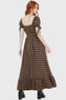 Grim Gretchen Dress [BROWN TARTAN]