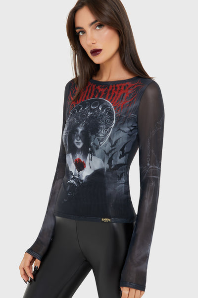 Grimalkins Glass Mesh Top