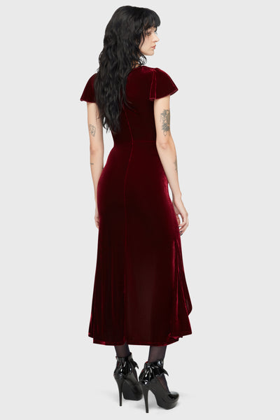 killstar red velvet dress Crimson Kiss Red Dress