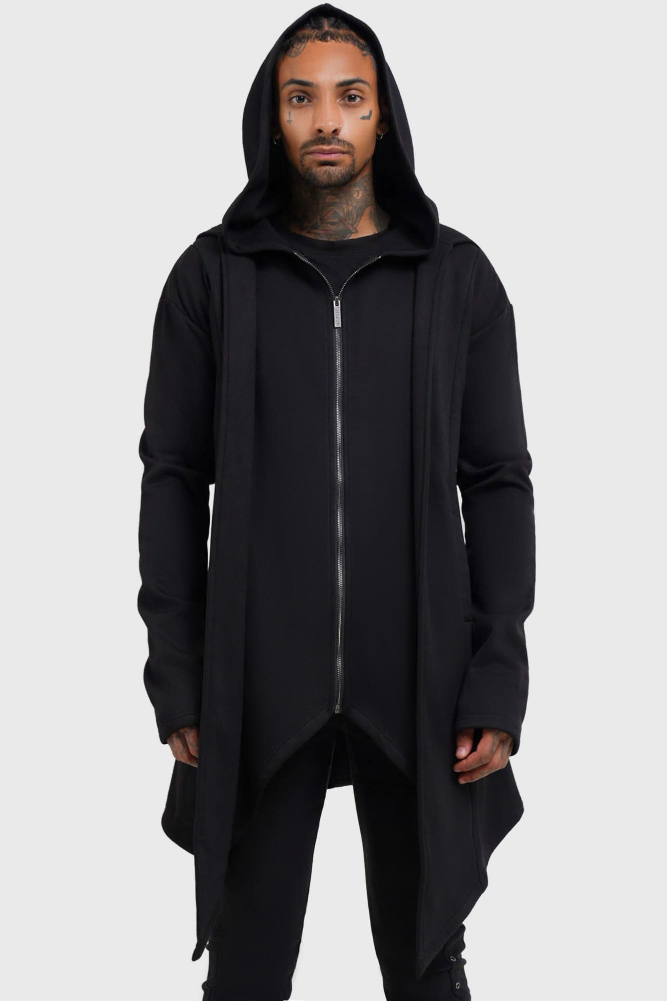 Hardcoded Poetry Longline Hoodie ‐ Killstar