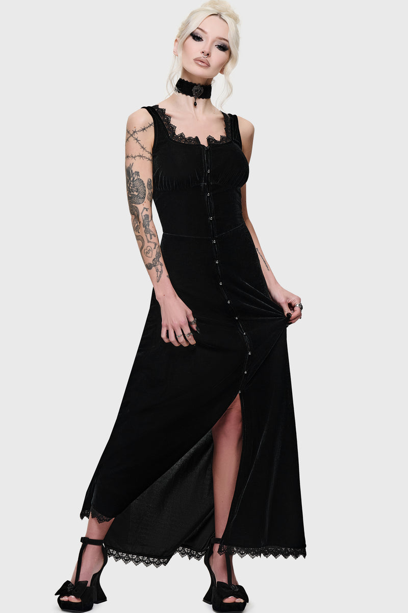 Hexina Velvet Maxi Dress