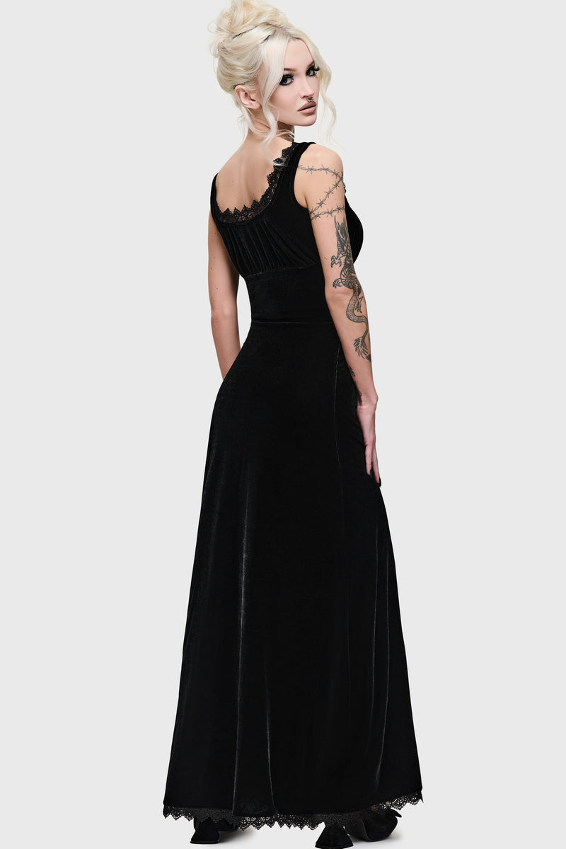 Hexina Velvet Maxi Dress
