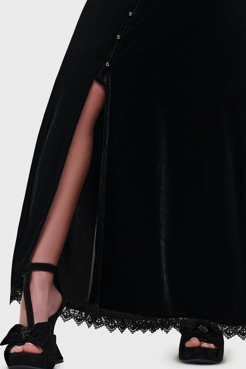 Hexina Velvet Maxi Dress