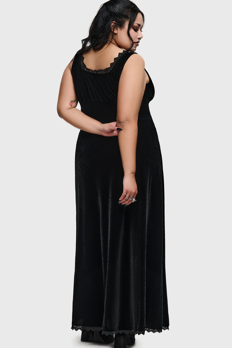 Hexina Velvet Maxi Dress