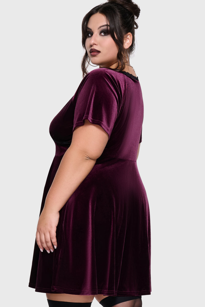 Hour Of Echelia Velvet Mini Dress