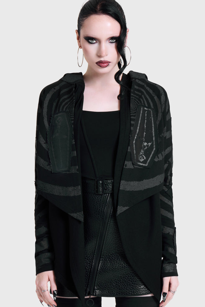 HOW MUCH LONGER? CROPPED OPEN CARDI