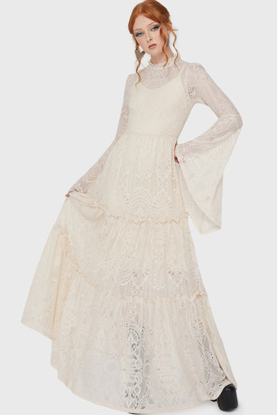 Hecate Lace Maxi Dress [IVORY]