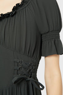 Jocasta Maxi Dress Short Sleeve [GREEN]