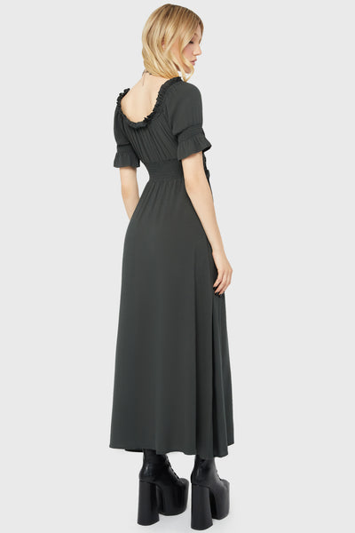 Jocasta Maxi Dress Short Sleeve [GREEN]