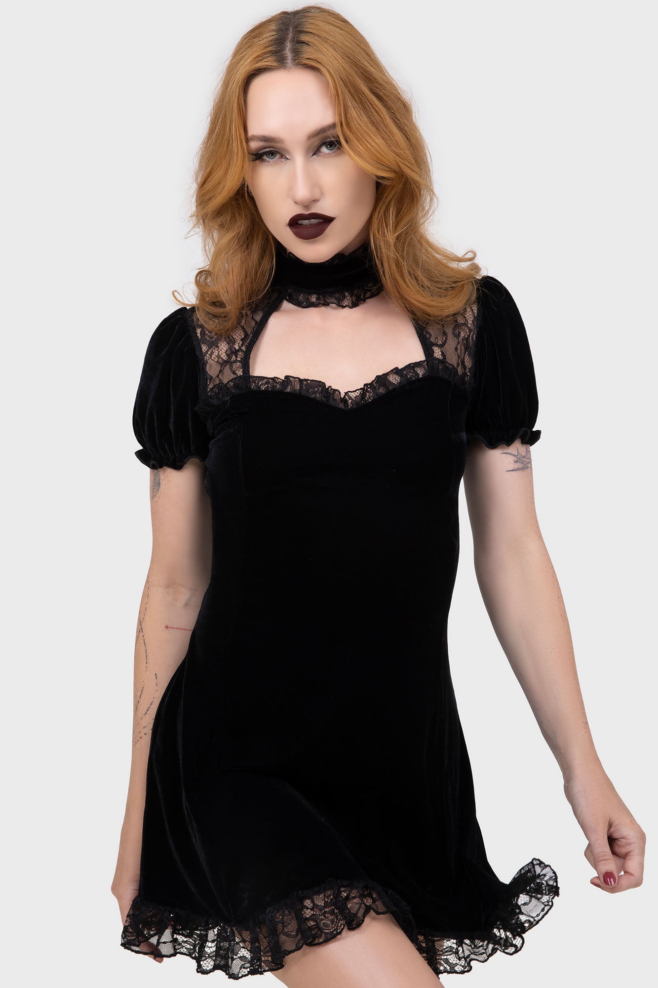 Julienne Velvet Keyhole Dress [B] | Killstar