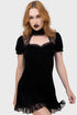 Julienne Velvet Keyhole Dress [B]