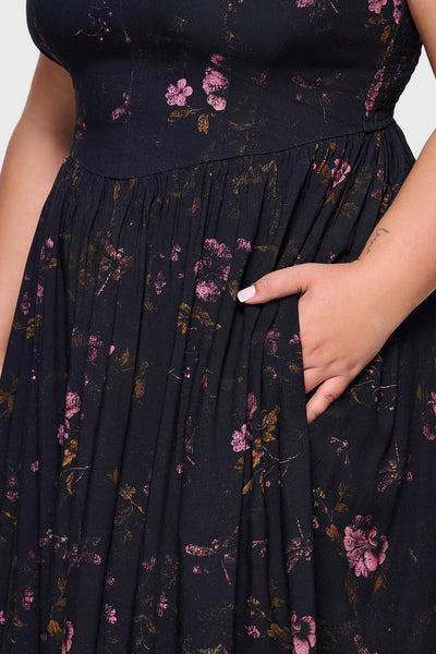Junniper Maxi Dress [BLACK/PINK]