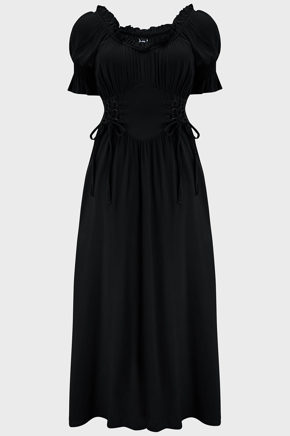 Jocasta Maxi Dress Short Sleeve [BLACK] ‐ KILLSTAR