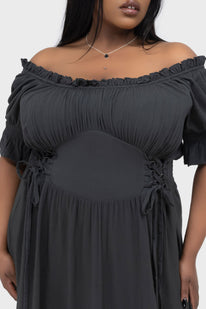 Jocasta Maxi Dress Short Sleeve [GREEN]