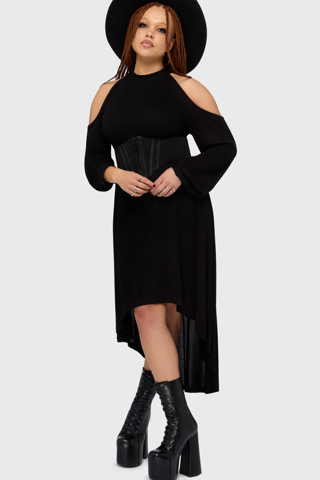 Kihilist Obsidienne Cold Shoulder Dress