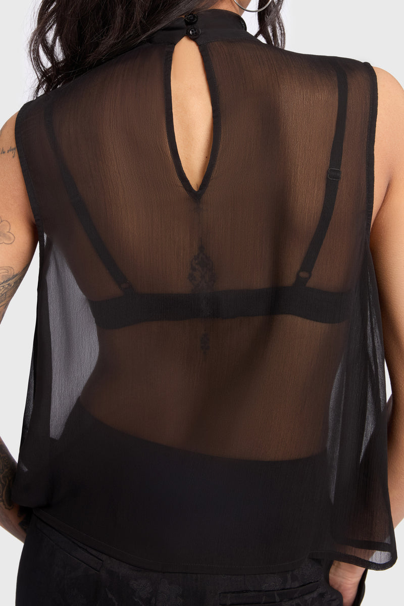 Kihilist Obsidienne Sleeveless Blouse