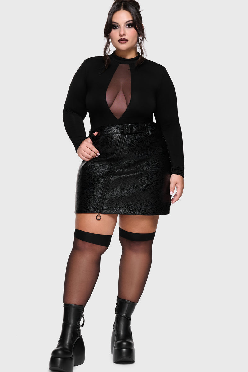 Kihilist Obsidienne Biker Skirt