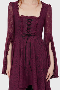Killing Kisses Lace Maiden Dress Plum