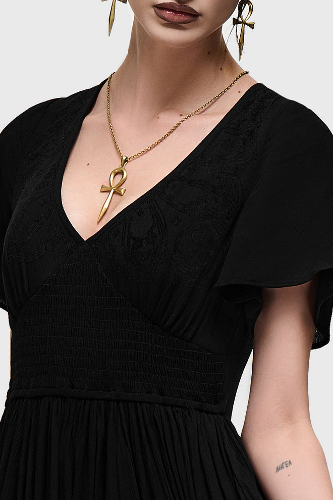 Lilith Of The Night Maxi Dress