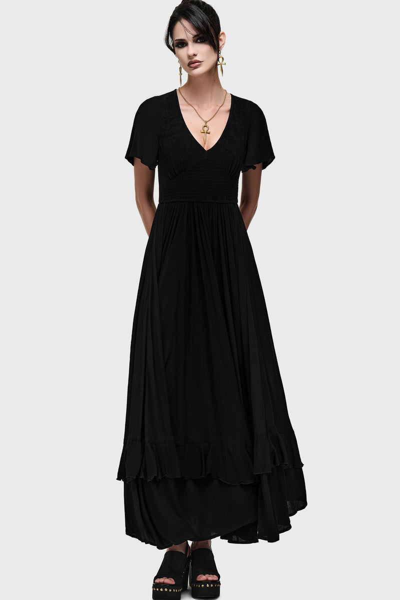 Lilith Of The Night Maxi Dress
