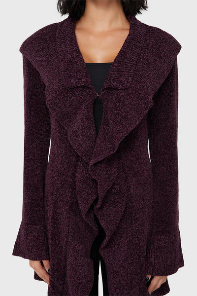 Lunar Owl Cardigan [Purple]