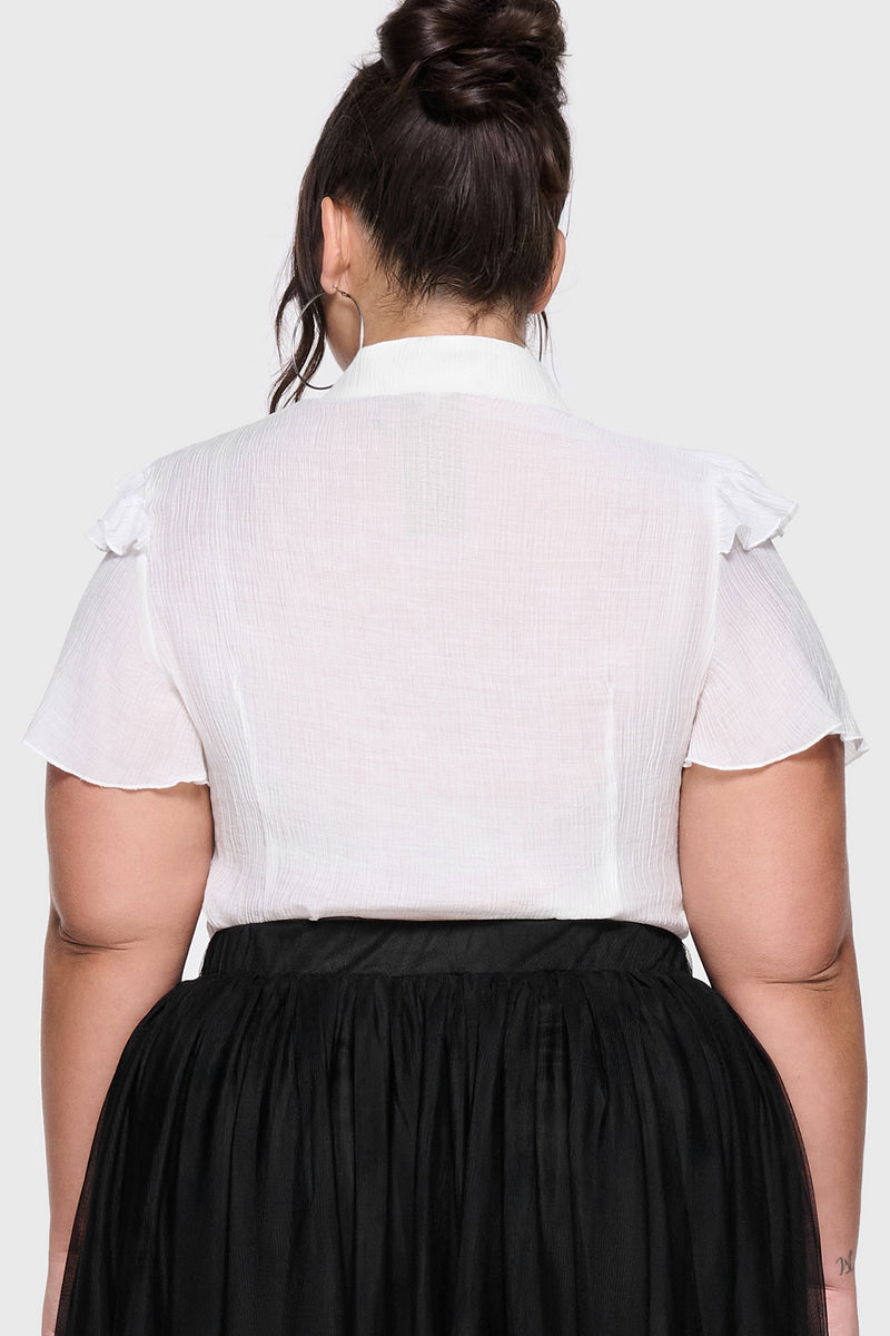 Midnight Vale Ruffle Blouse