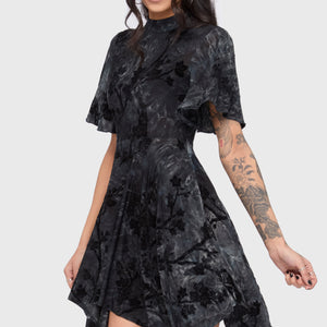 Midnight Vale Short Sleeve Midi Dress