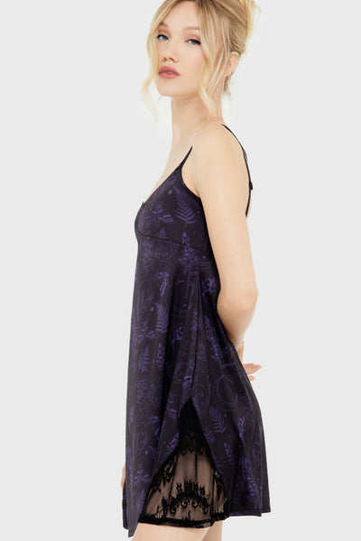 Midnight Moth Slip Dress