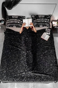 Moon Bloom Velvet Blanket