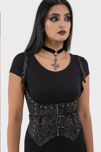 Malapas Underbust Corset Top [BLACK LILY]