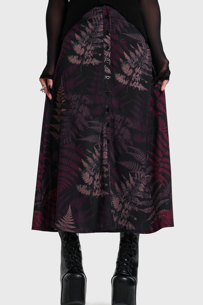 Night's Inferno Midi Skirt
