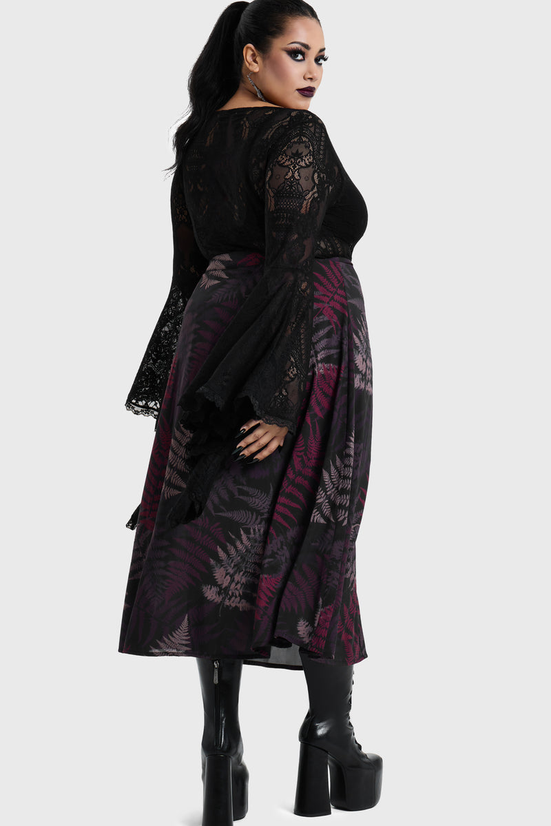 Night's Inferno Midi Skirt