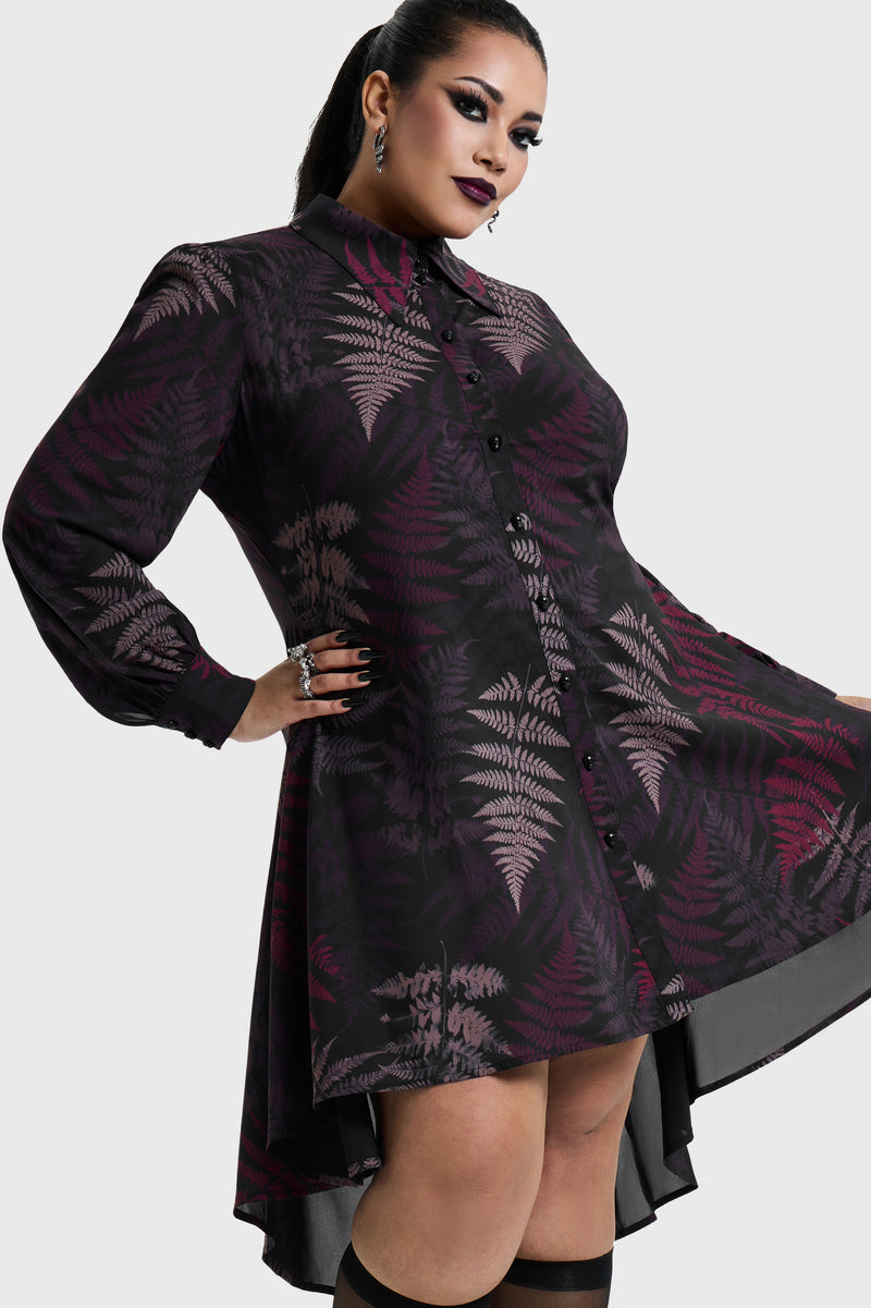 Night's Inferno Shirt Dress