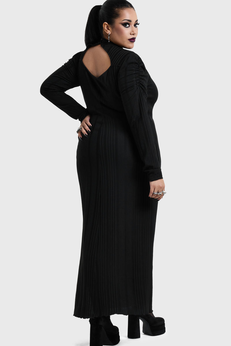 Noir Back Cut Out Maxi Dress
