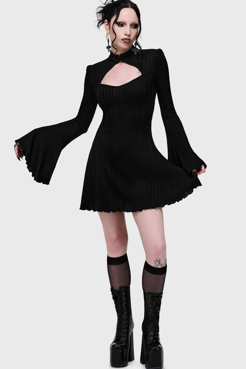 Noir Cut Out Mini Dress