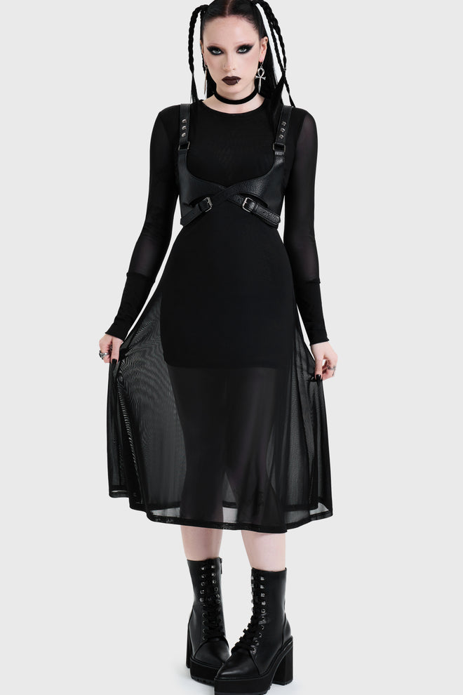 Nova Mesh Midi Dress