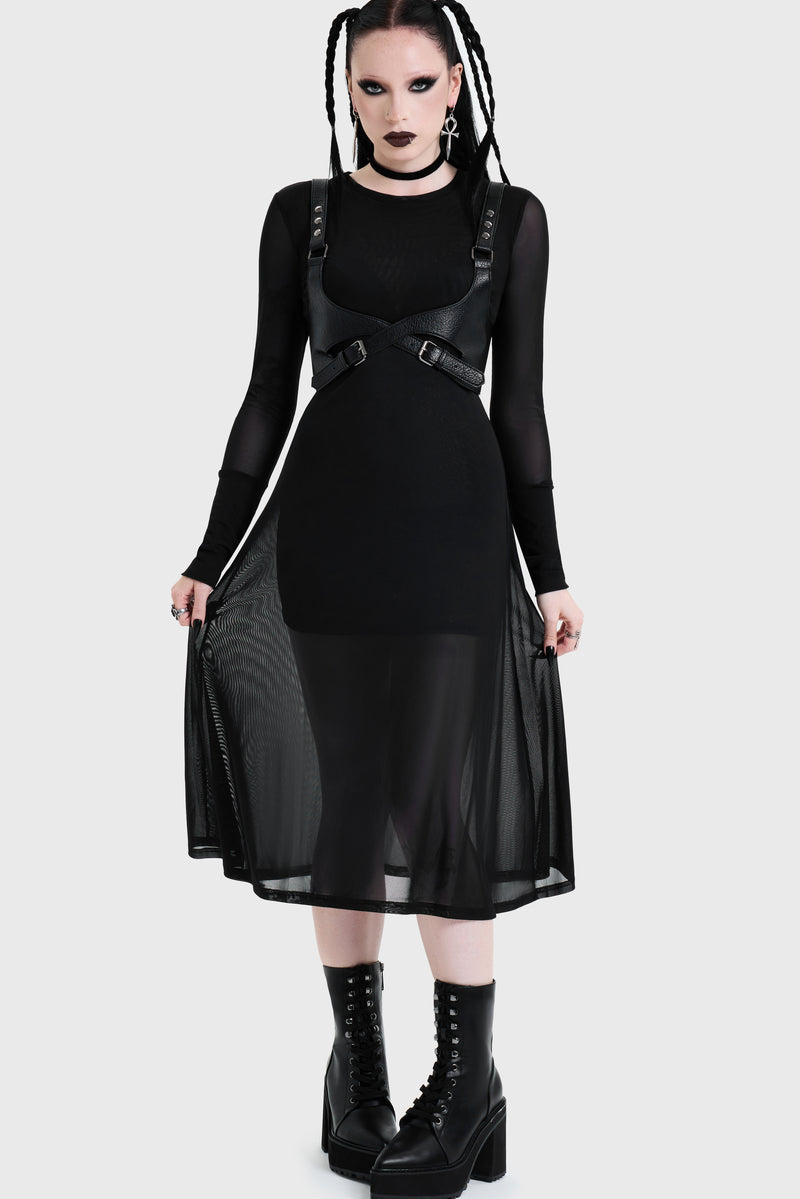 Nova Mesh Midi Dress