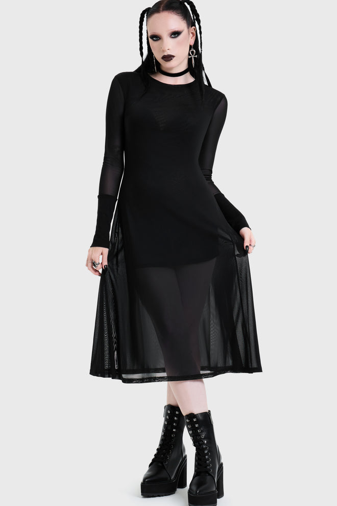 Nova Mesh Midi Dress