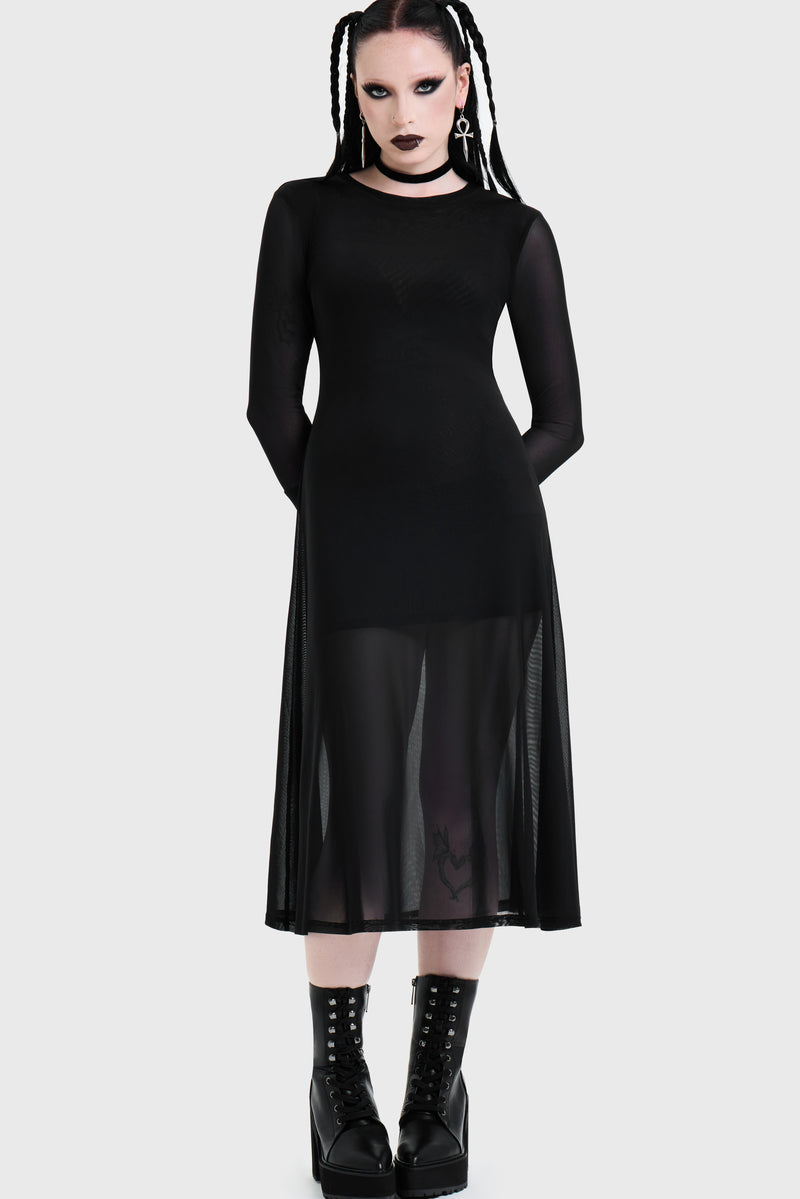 Nova Mesh Midi Dress