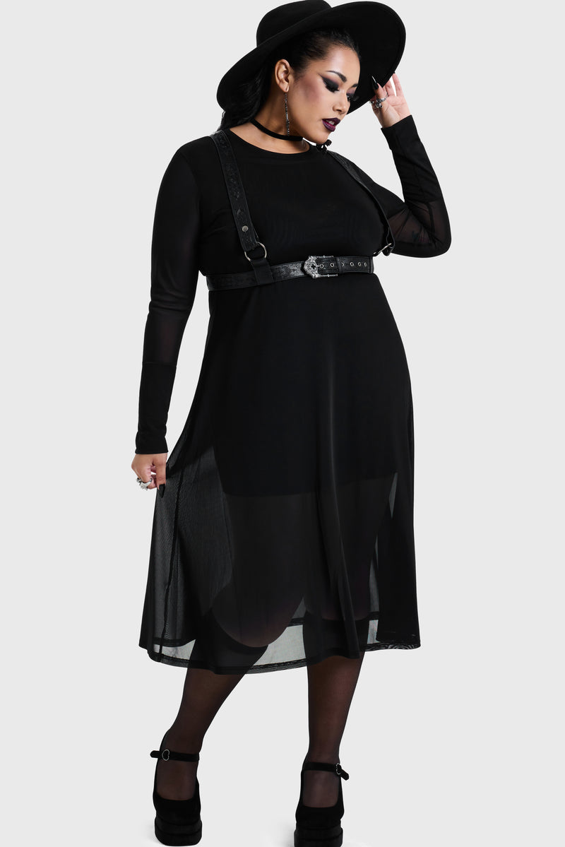 Nova Mesh Midi Dress