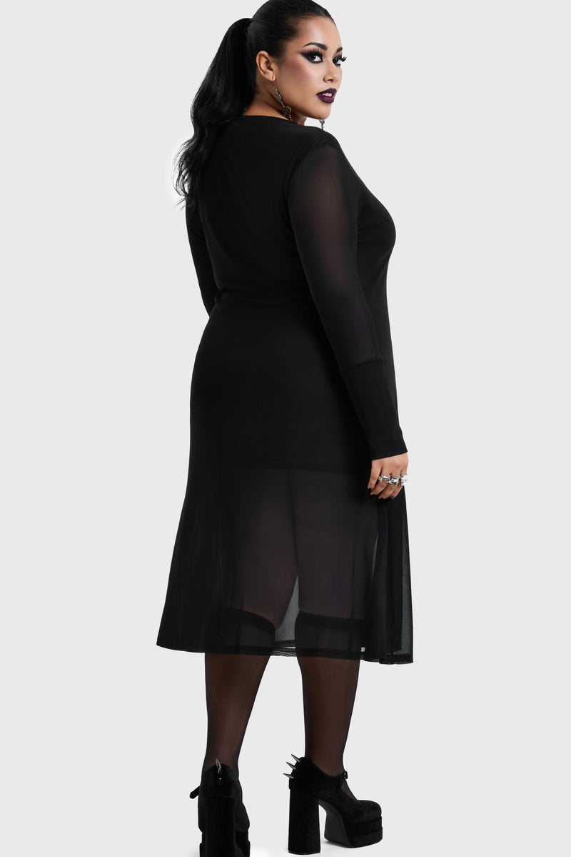 Nova Mesh Midi Dress